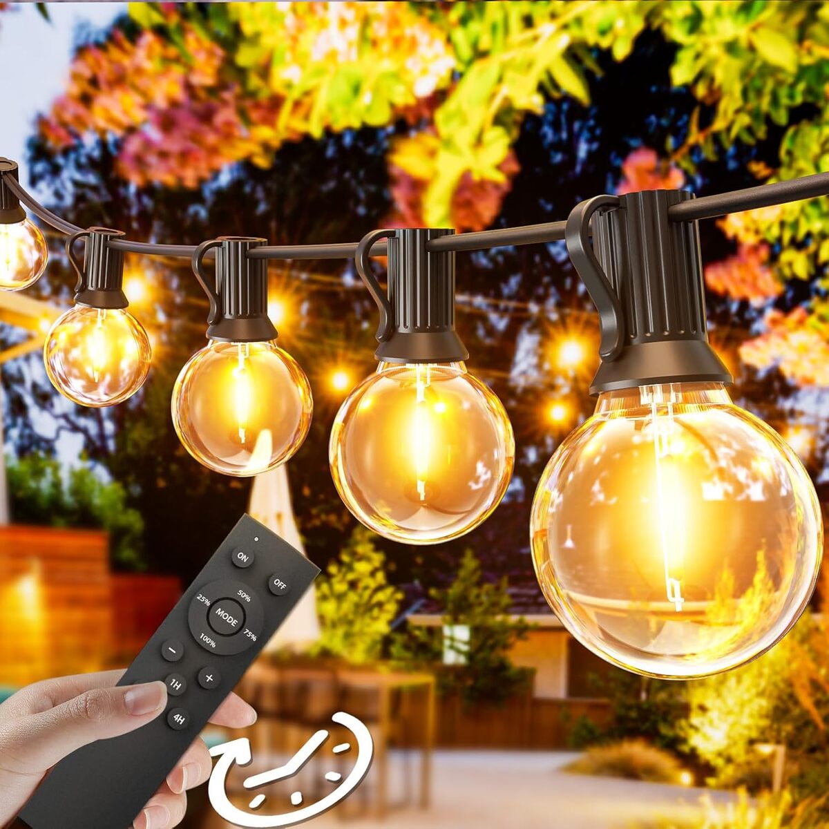 Test : guirlande lumineuse extérieure Svater G40 60 m, 104 ampoules étanches