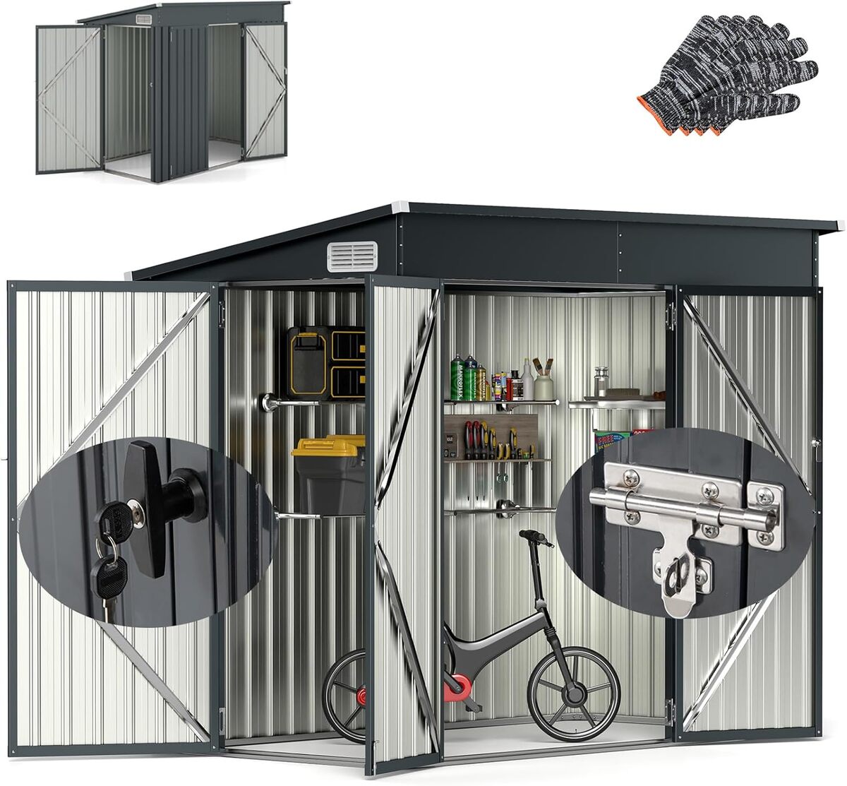 Test abri de jardin Relax4life métal 4m² : rangement sécurisé et aéré