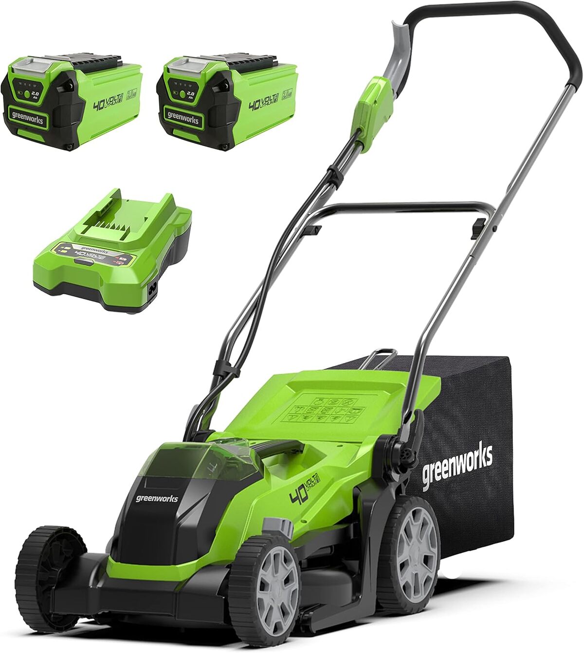 Test de la tondeuse sans fil Greenworks 40V G40LM35K2X pour pelouses jusqu'à 400m²