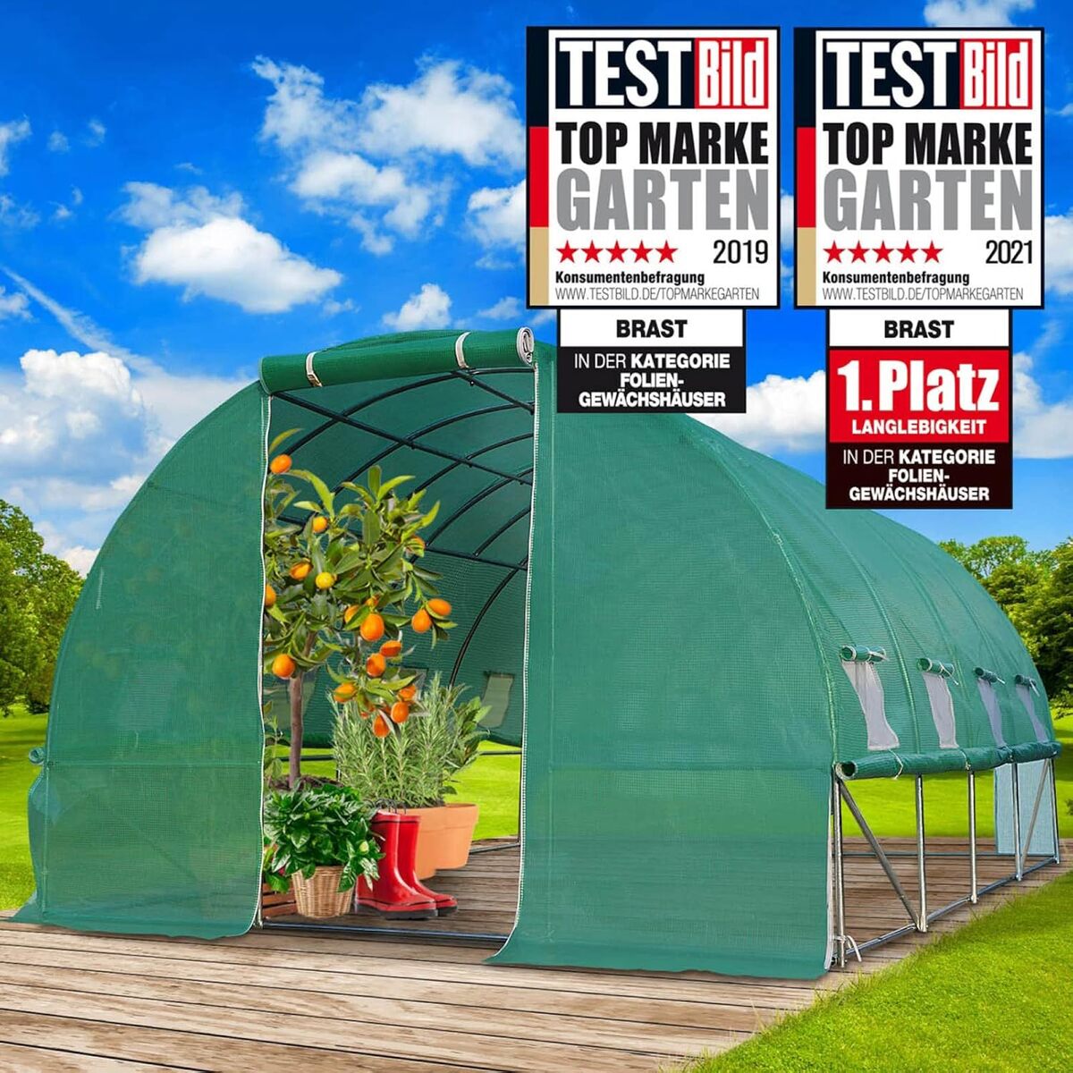 Test serre BRAST 12m² : stabilité et aération au top