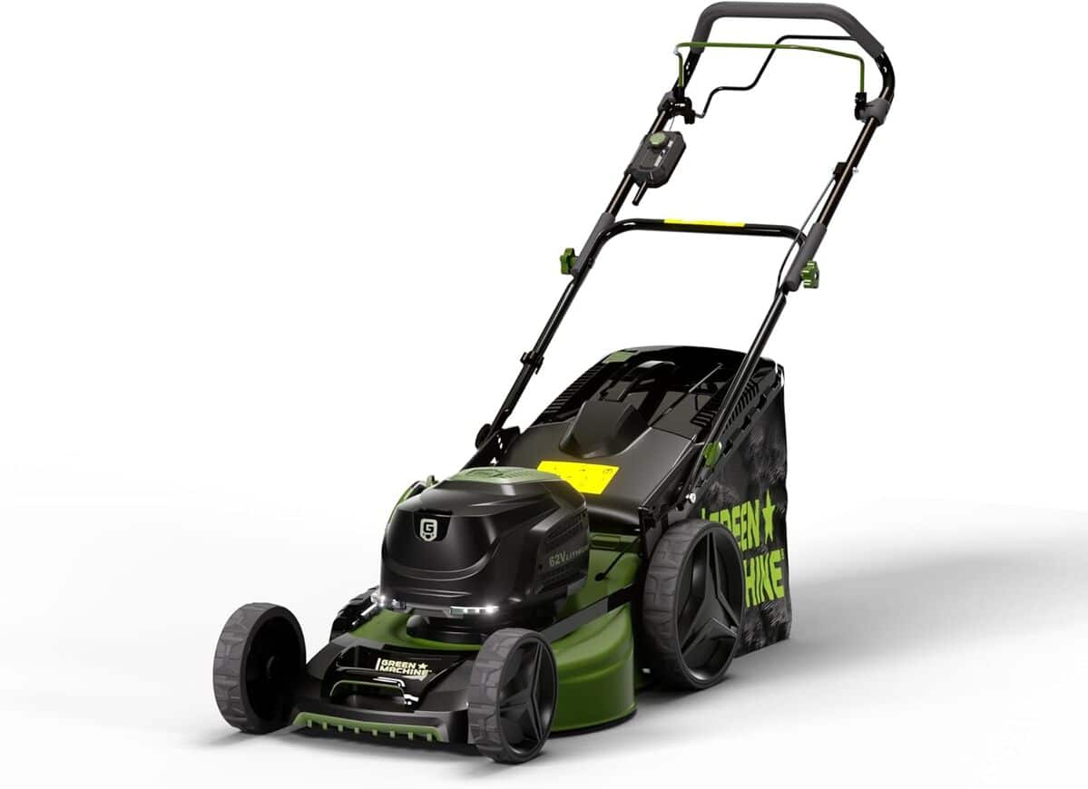 Test : tondeuse autopropulsée Green MACHINE 62V sans fil