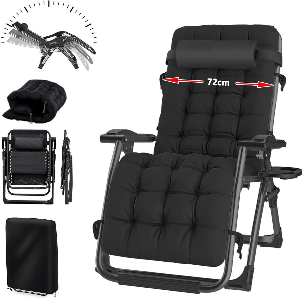 Test : chaise longue pliante YOIZO 72cm, confort et robustesse pour l'extérieur