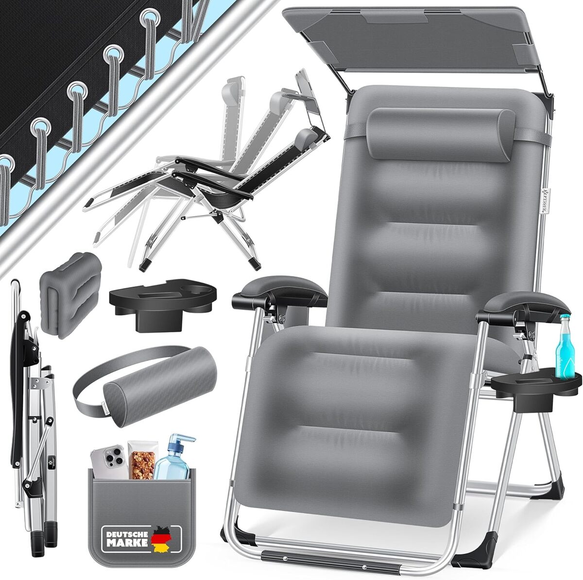 Test de la chaise longue KESSER XXL : confort et robustesse