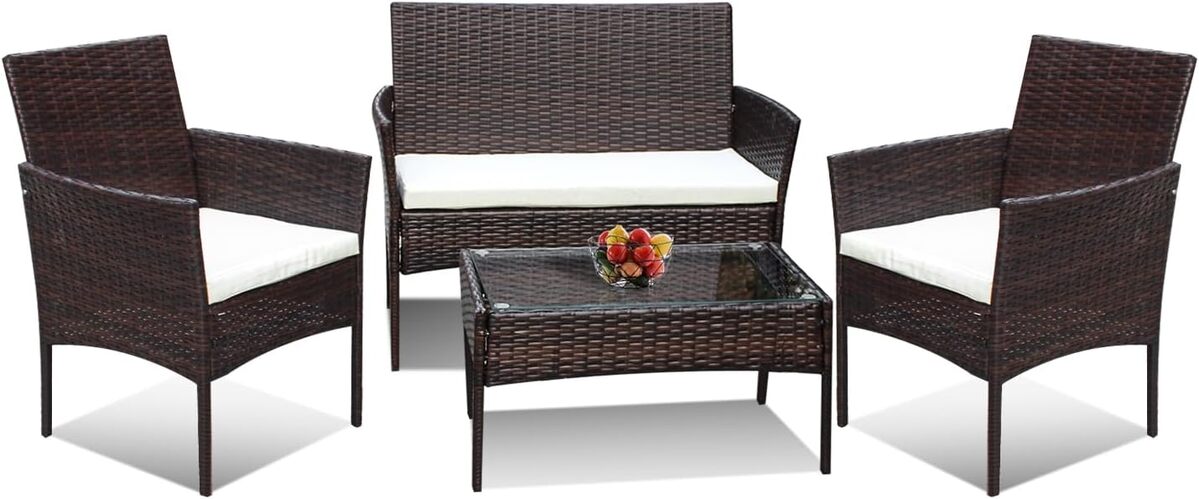 Test : ensemble de jardin Ansobea en polyrotin pour 4 personnes