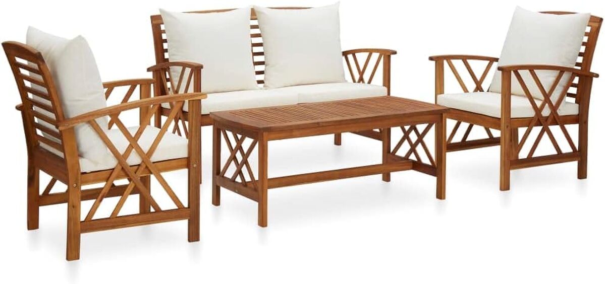Test : salon de jardin vidaXL 4 pcs en bois d'acacia