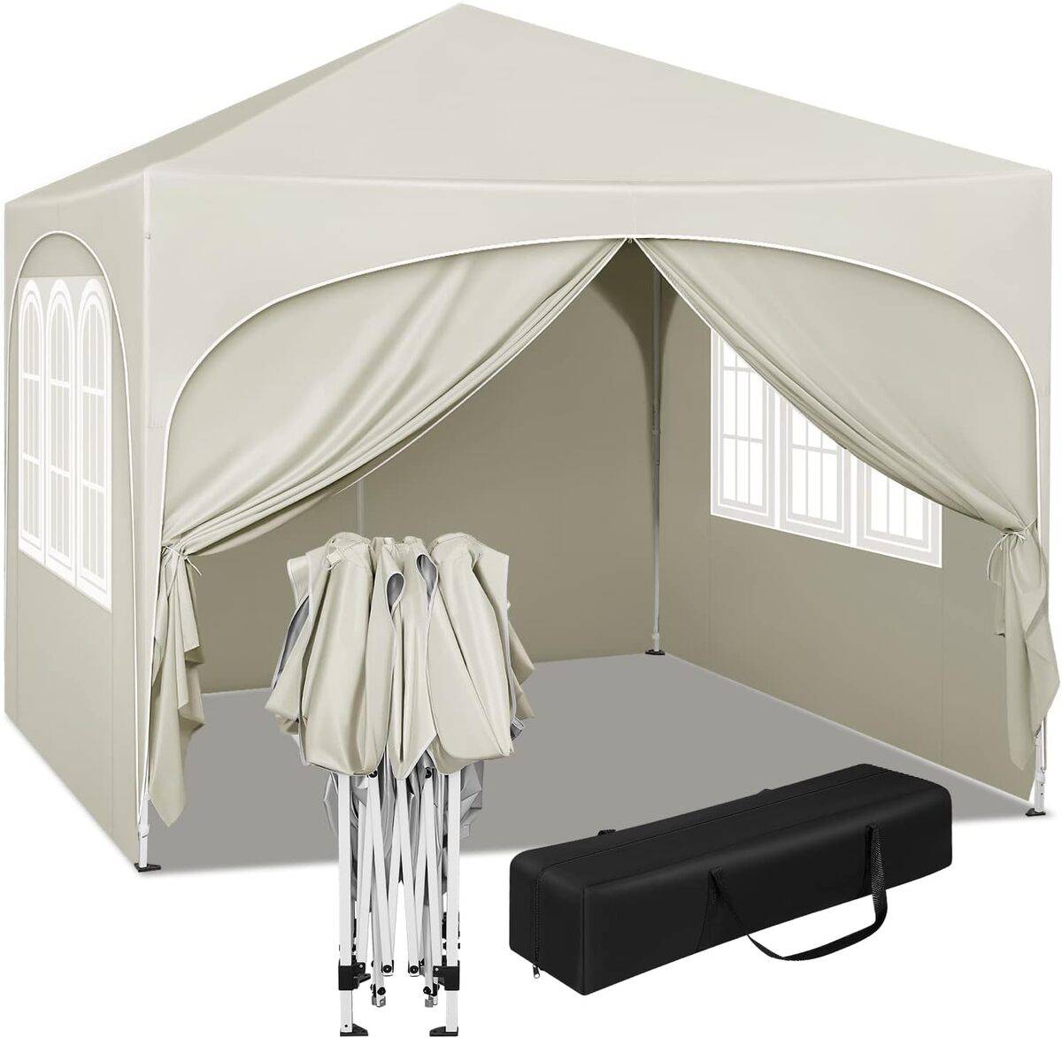 Test : tonnelle pliante Woltu 3x3m imperméable avec parois latérales