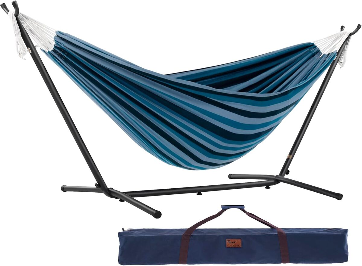 Test Vivere UHSDO8-34 : hamac double avec support Blue Lagoon