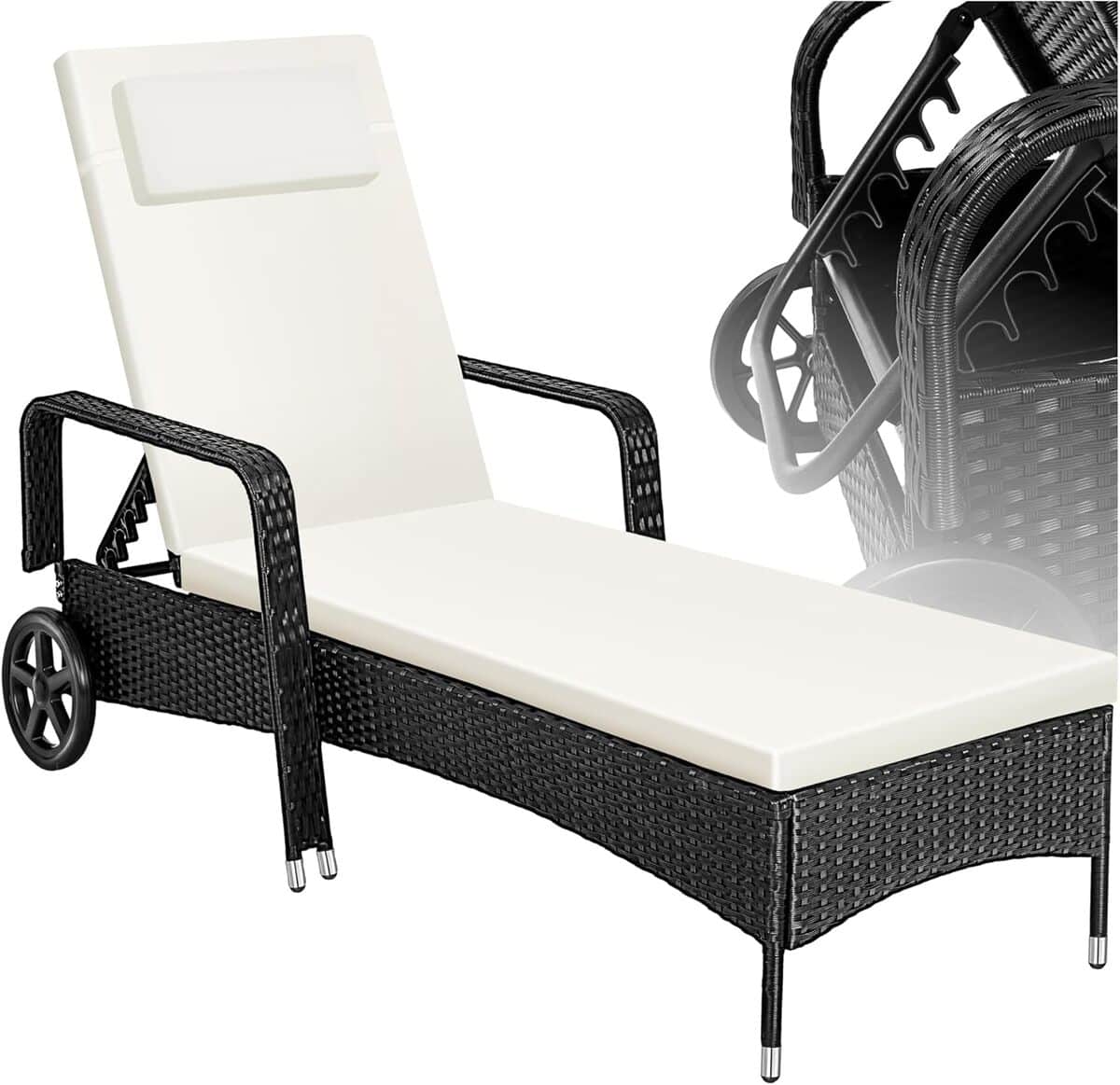 Test : chaise longue bain de soleil tectake® résine tressée