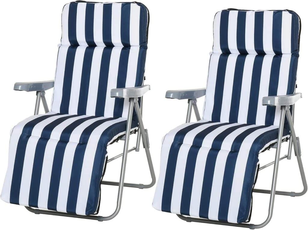 Test : chaise longue pliable Outsunny rouge et blanche