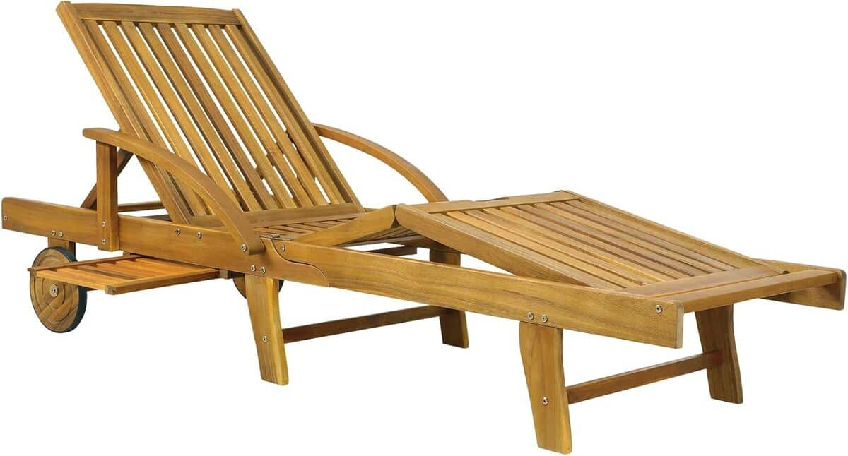 Test de la chaise longue Tami Sun Casaria : confort en acacia pour votre jardin