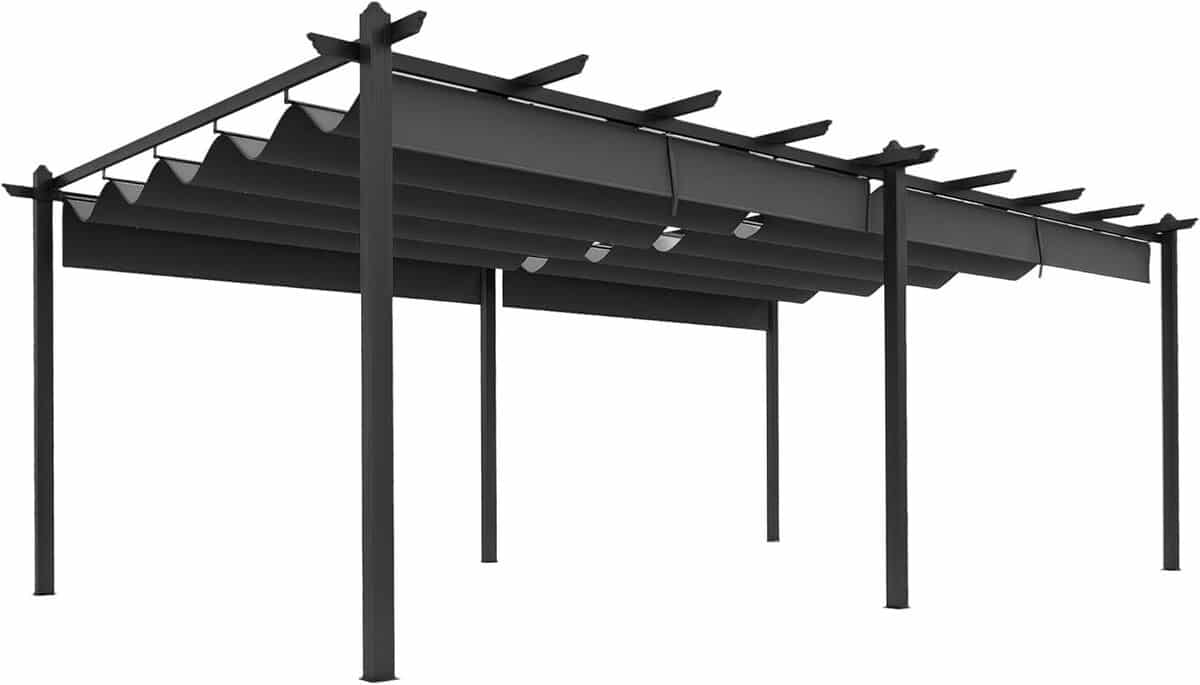 Test de la pergola rétractable Outsunny 3, 5 x 6 m en aluminium