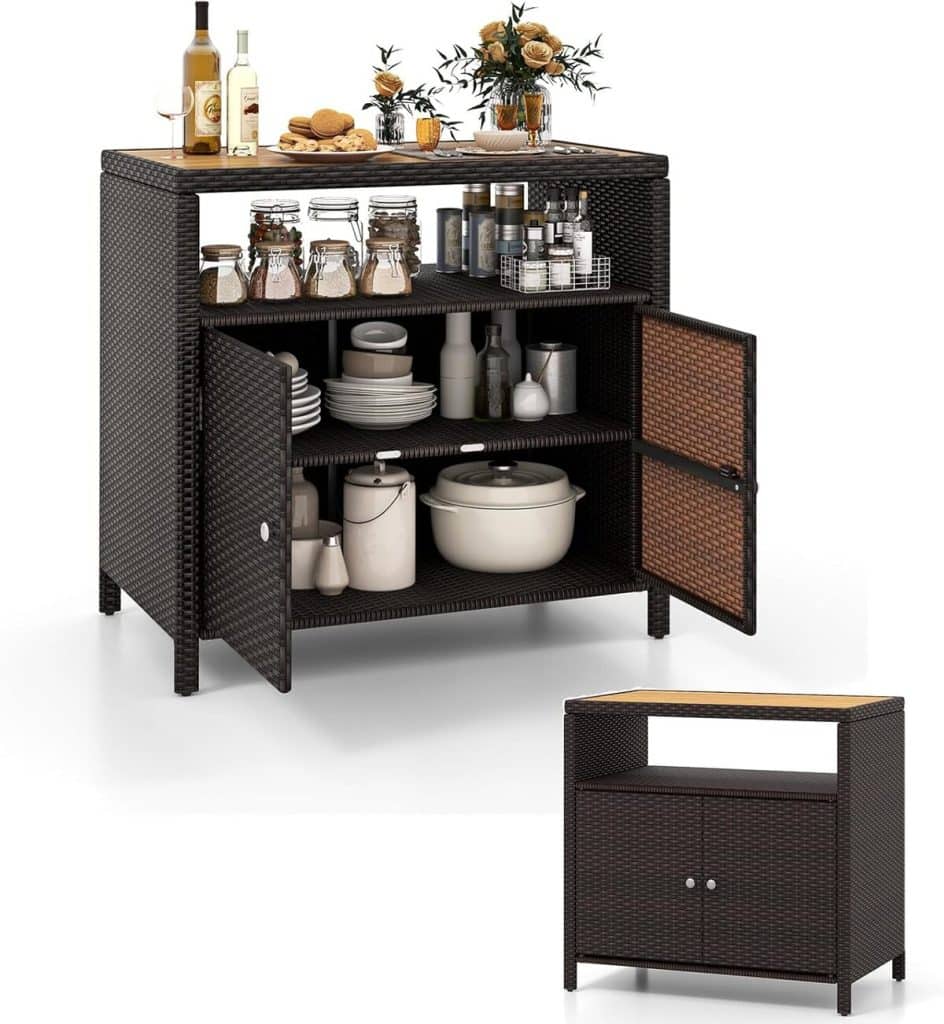 Test de l'armoire d'extérieur en rotin KOMFOTTEU : élégance et praticité