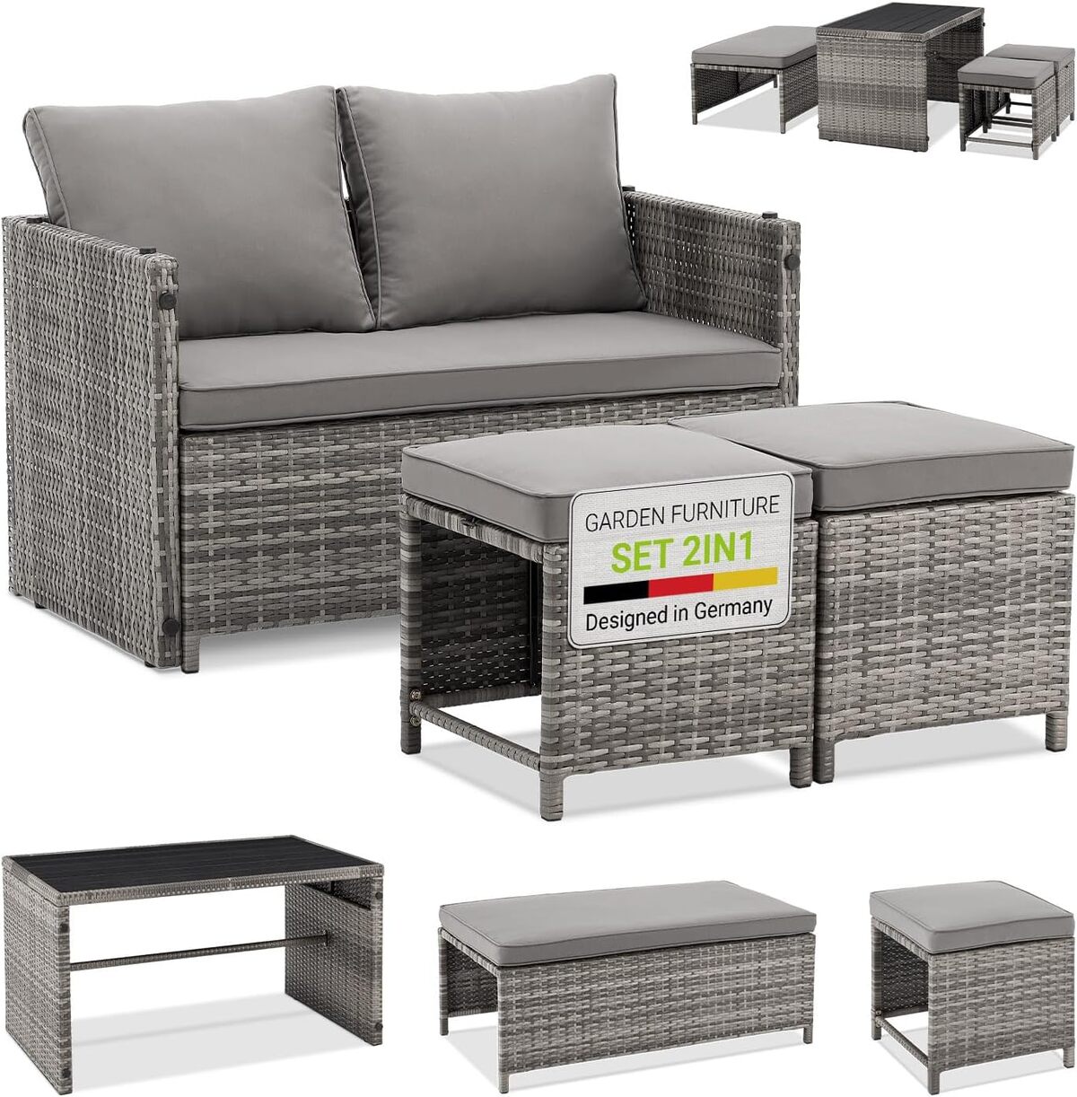 Test : ensemble de meubles de jardin Jamaika 2 en 1 de Juskys