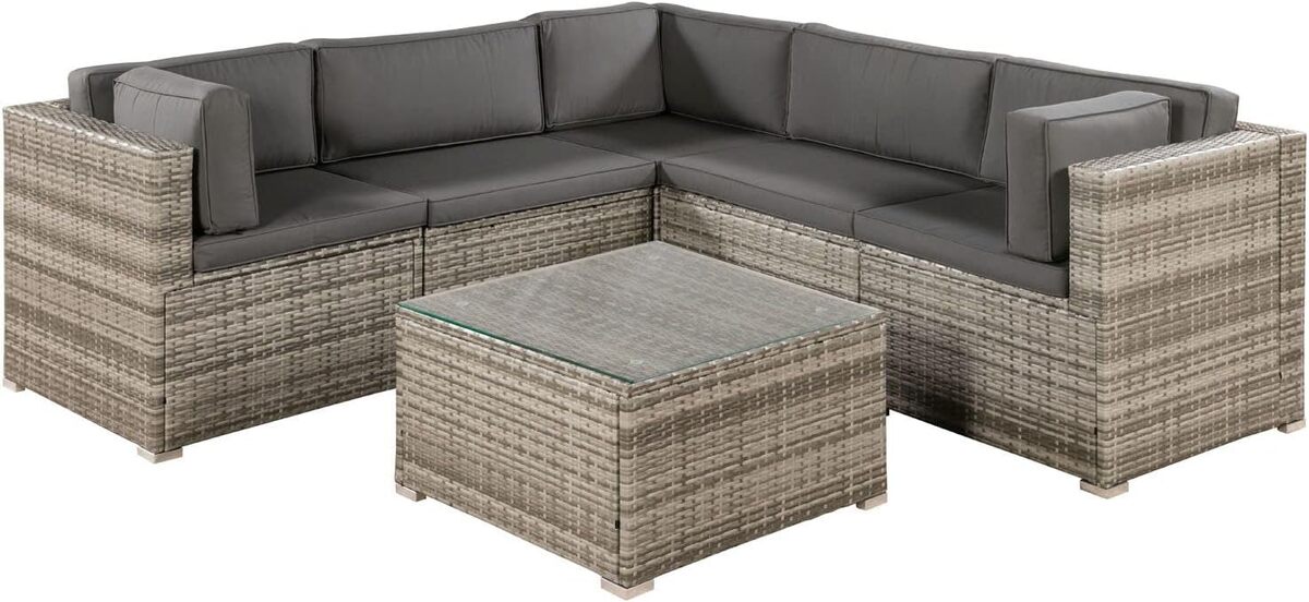 Test : ensemble de meubles de jardin Juskys Nassau en polyrotin, élégance et robustesse