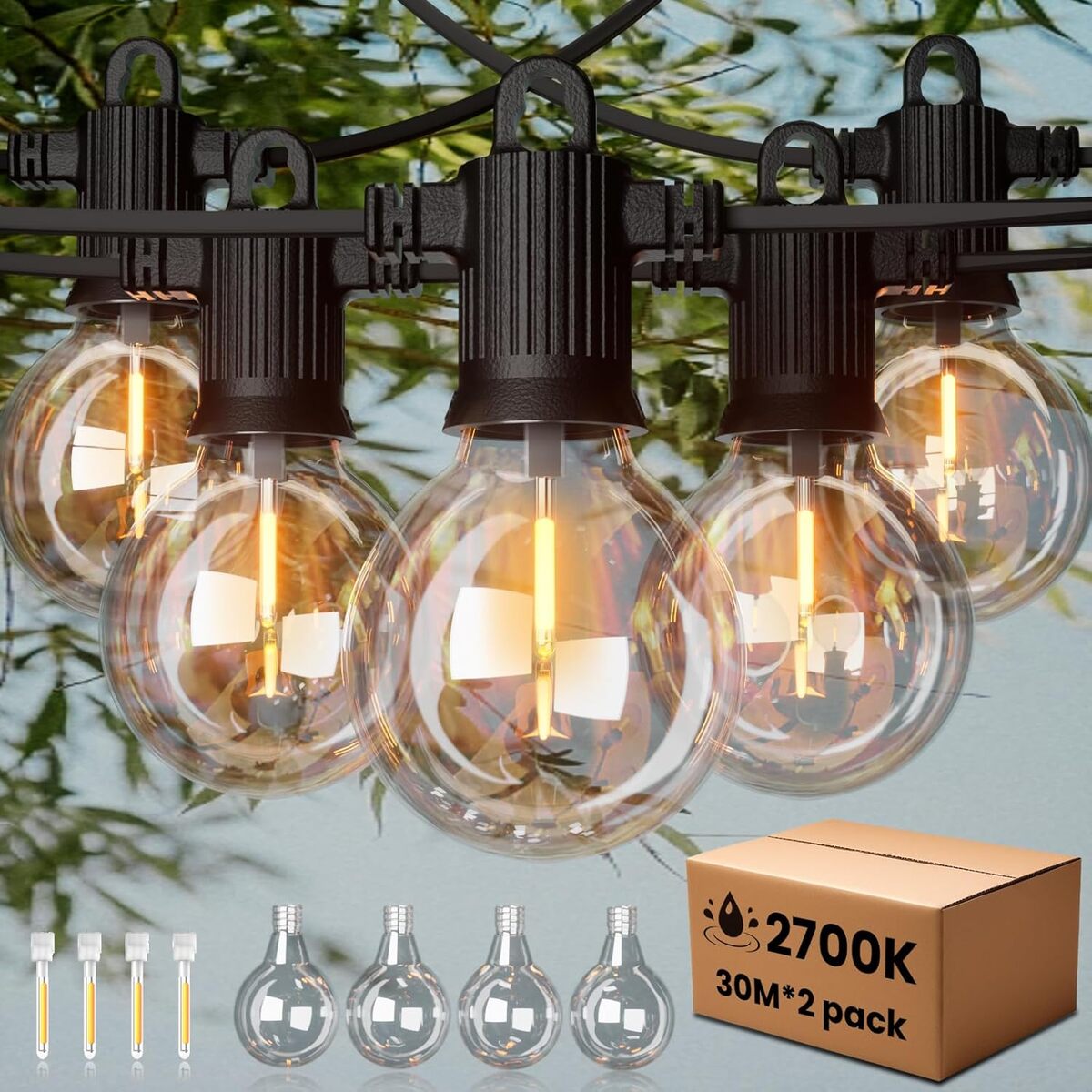 Test : guirlande lumineuse ZOTOYI G40, ampoules LED incassables pour extérieur
