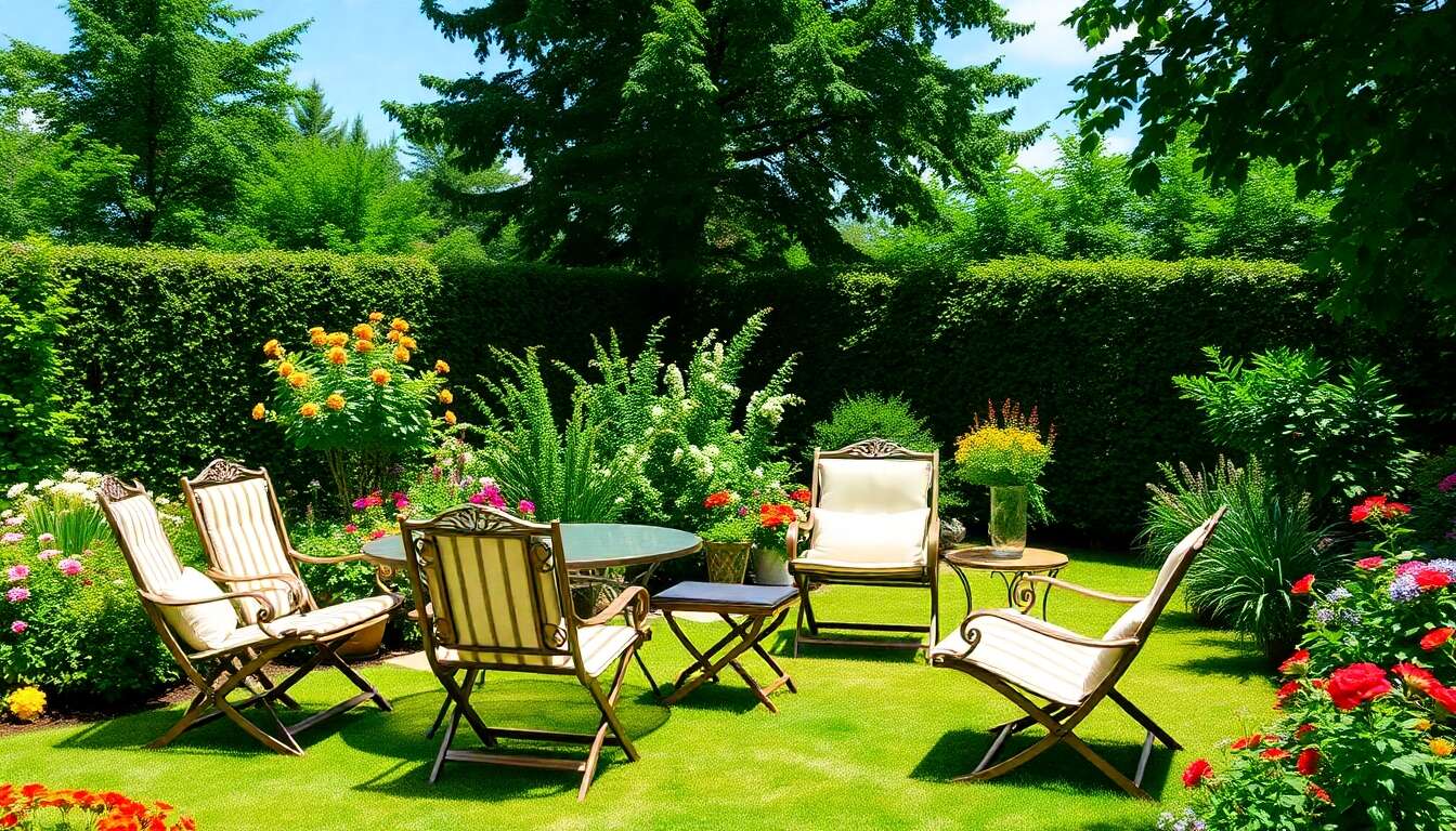 Comment optimiser l'espace avec des meubles de jardin pliables