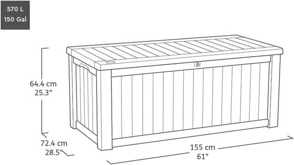 Keter - Coffre de rangement Westwood 570L