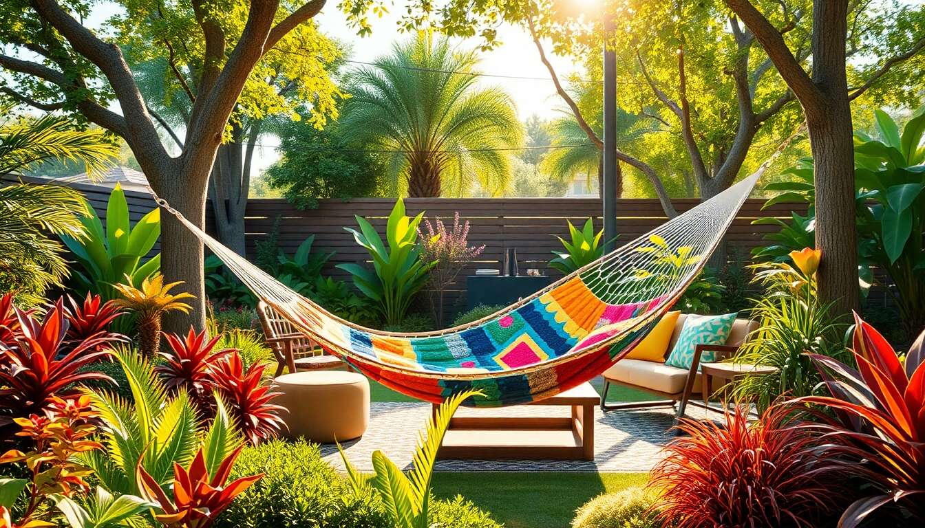 Inspirations pour int&eacute;grer le hamac &agrave; votre jardin ou terrasse