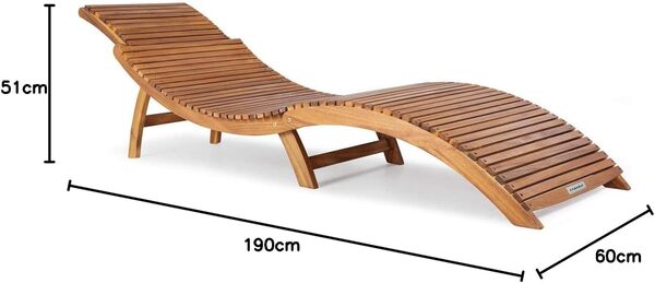 Casaria® Chaise Longue Bois d'acacia certifié FSC® Pliable Valise Ergonomique Ajustable Chaise Longue de Jardin en Bois