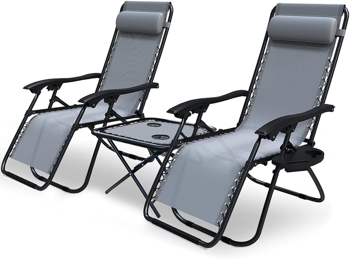 Test : chaise longue inclinable Vounot avec table pliante