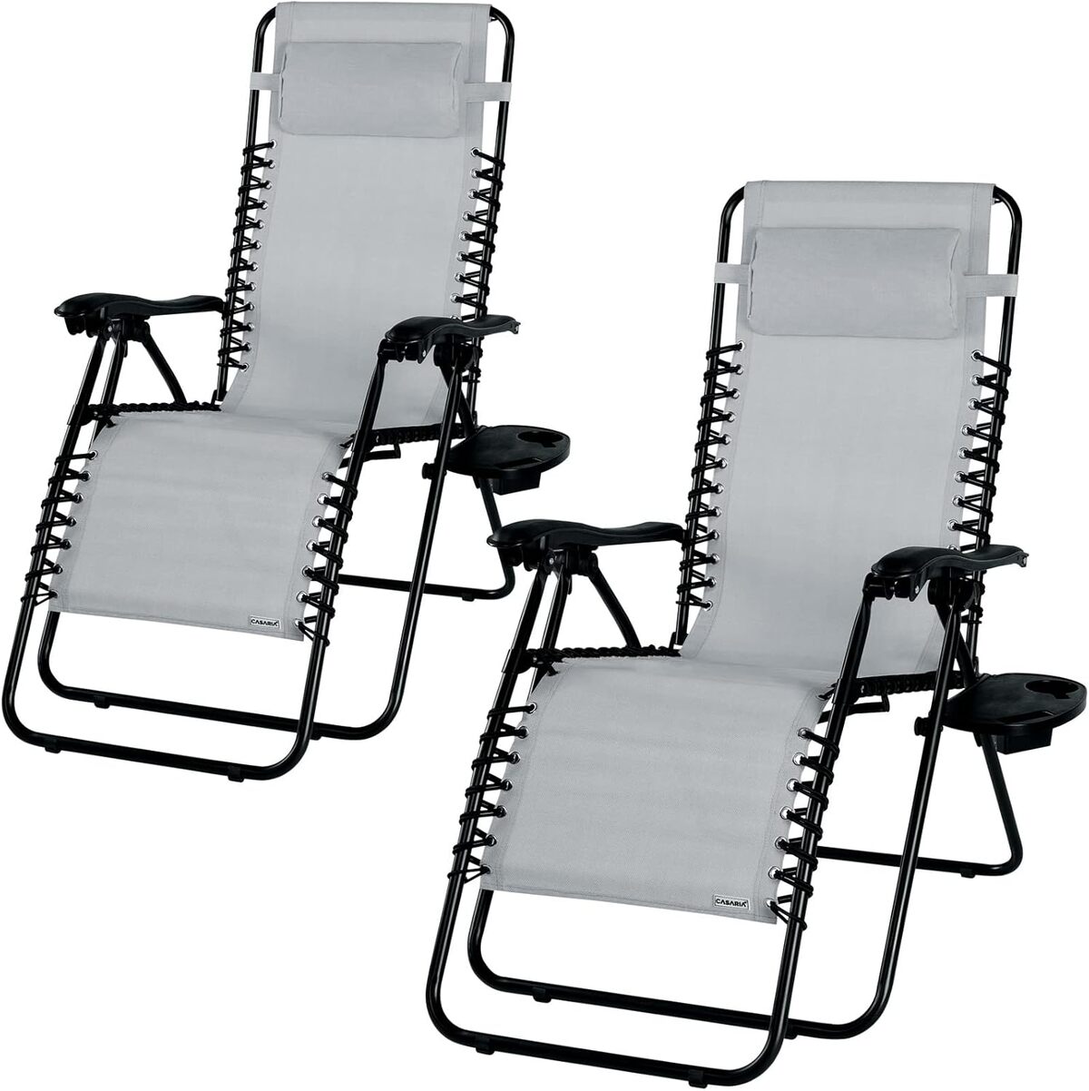 Test : chaises longues pliables Casaria avec porte-gobelet