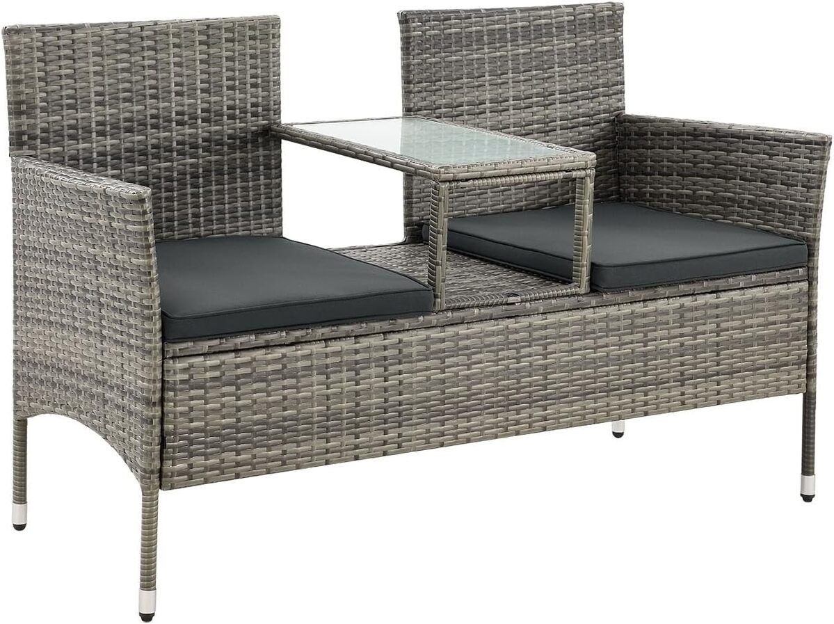 Test de la banquette de jardin Juskys Monaco en polyrotin