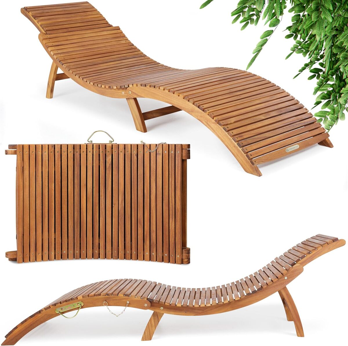 Test de la chaise longue pliable en bois d'acacia Casaria