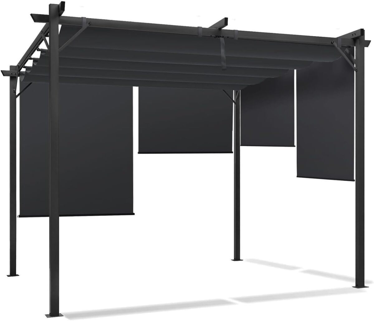 Test : pergola IDMarket Toit rétractable 3x3 M et 4 Stores