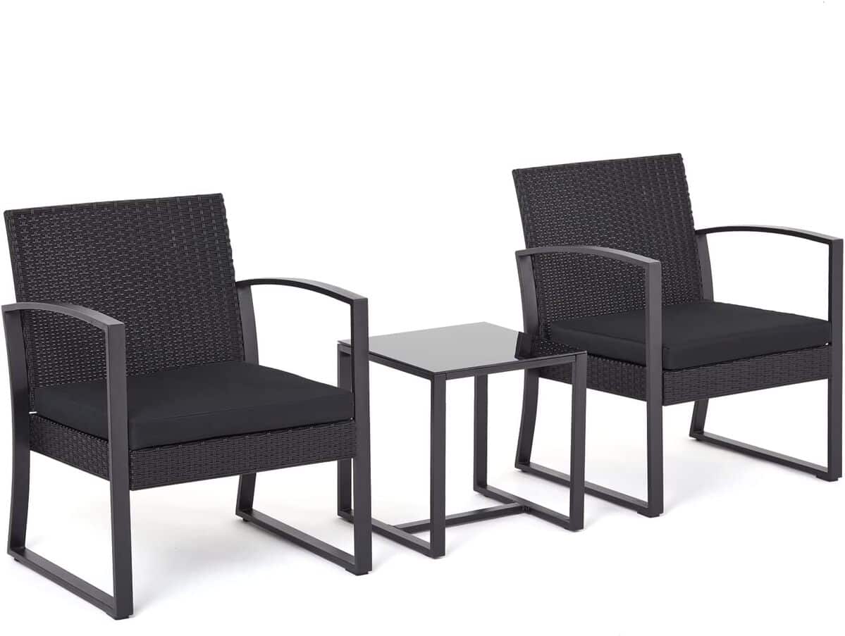 Test : salon de jardin Mondeer 3 places noir