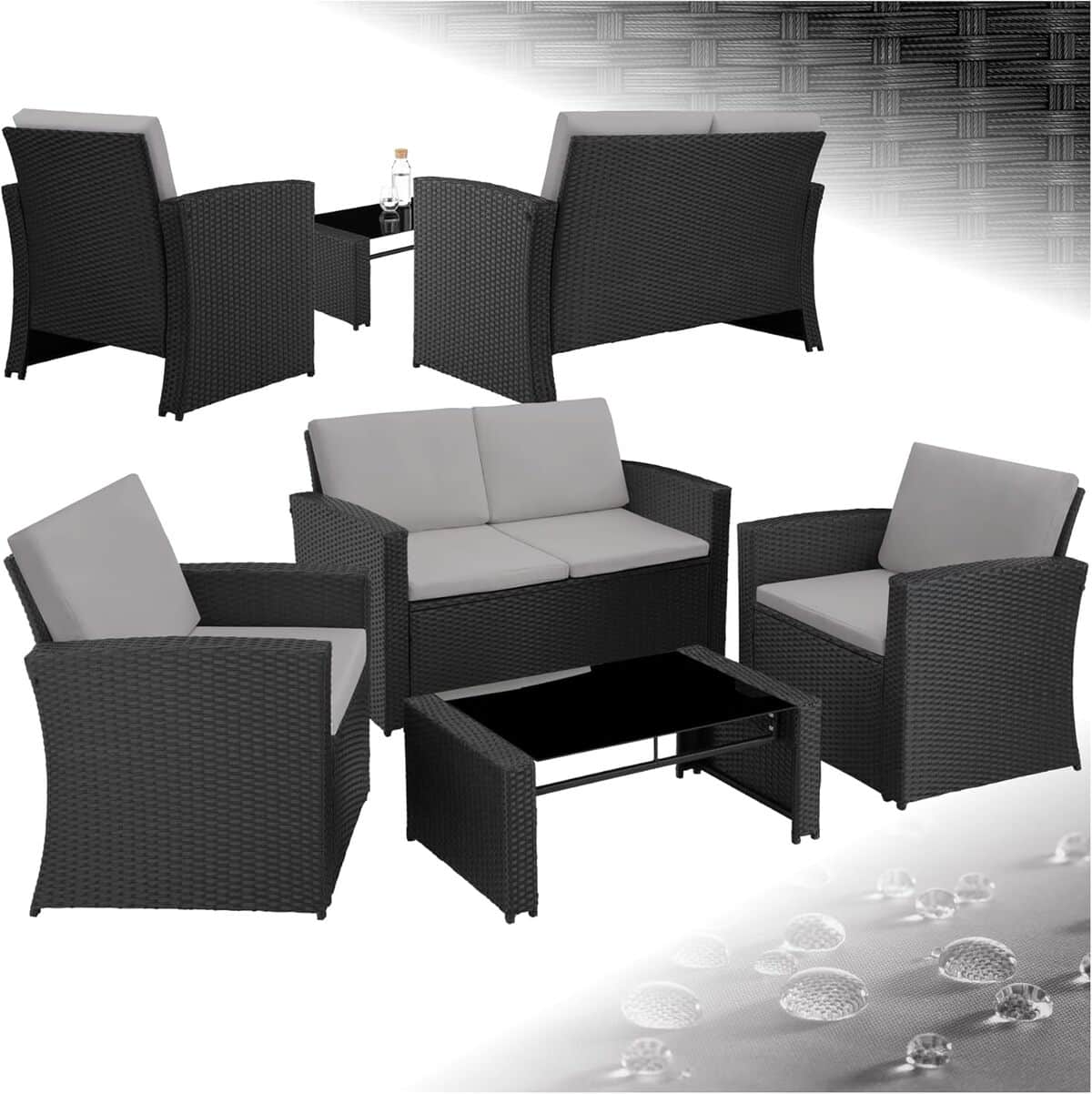 Test : salon de jardin TecTake® en résine tressée 4 places