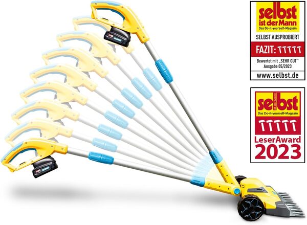 GLORIA Coupe-Bordures & Tondeuse sans Fil FineCut 18V Set | Largeur de Coupe 25 cm | Idéal complément du Robot Tondeuse pour Gazon, Bordures & Petits Jardins | INCL. Batterie & Chargeur Bosch