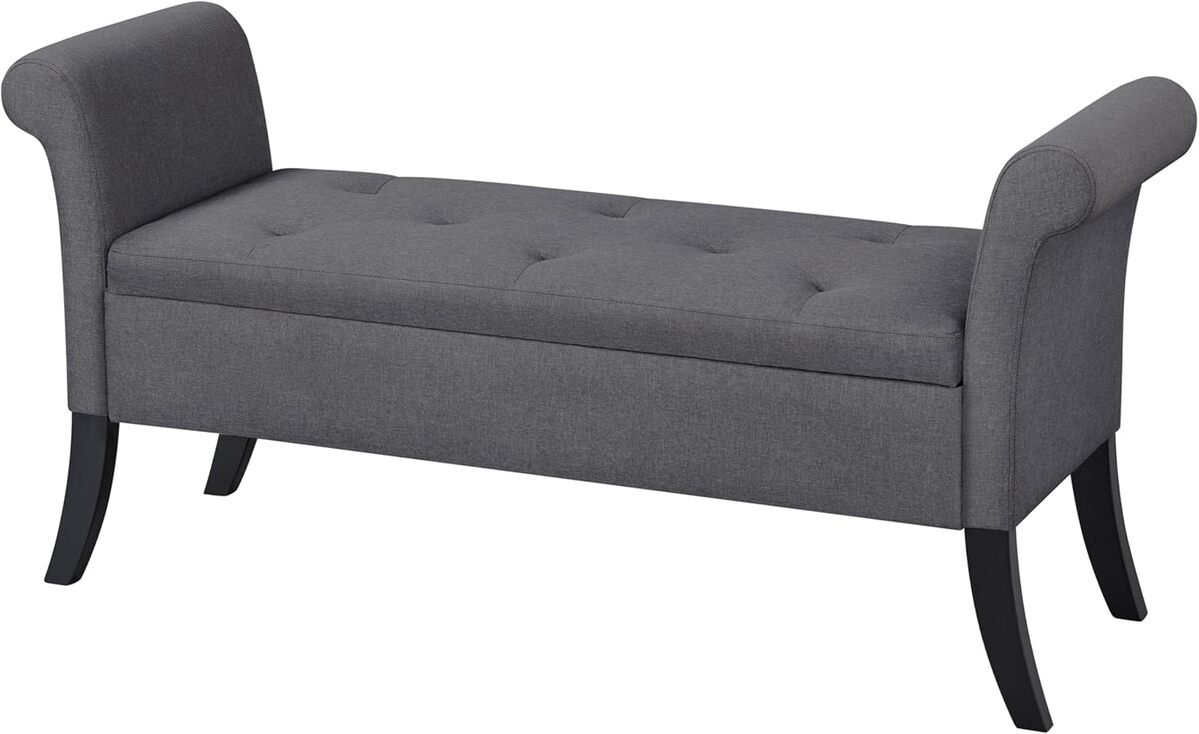 Test : banc de rangement Yaheetech, siège coffre 300 kg gris foncé