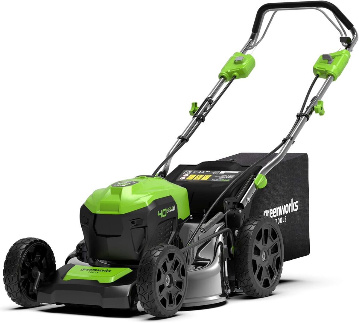 Test de la tondeuse sans fil Greenworks GD40LM46SP : performance sur 600 m²