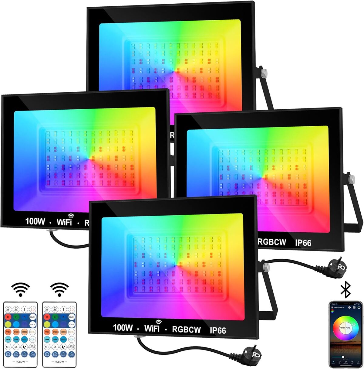 Test du projecteur RGB extérieur NATPOW 100W : spot de couleur connecté