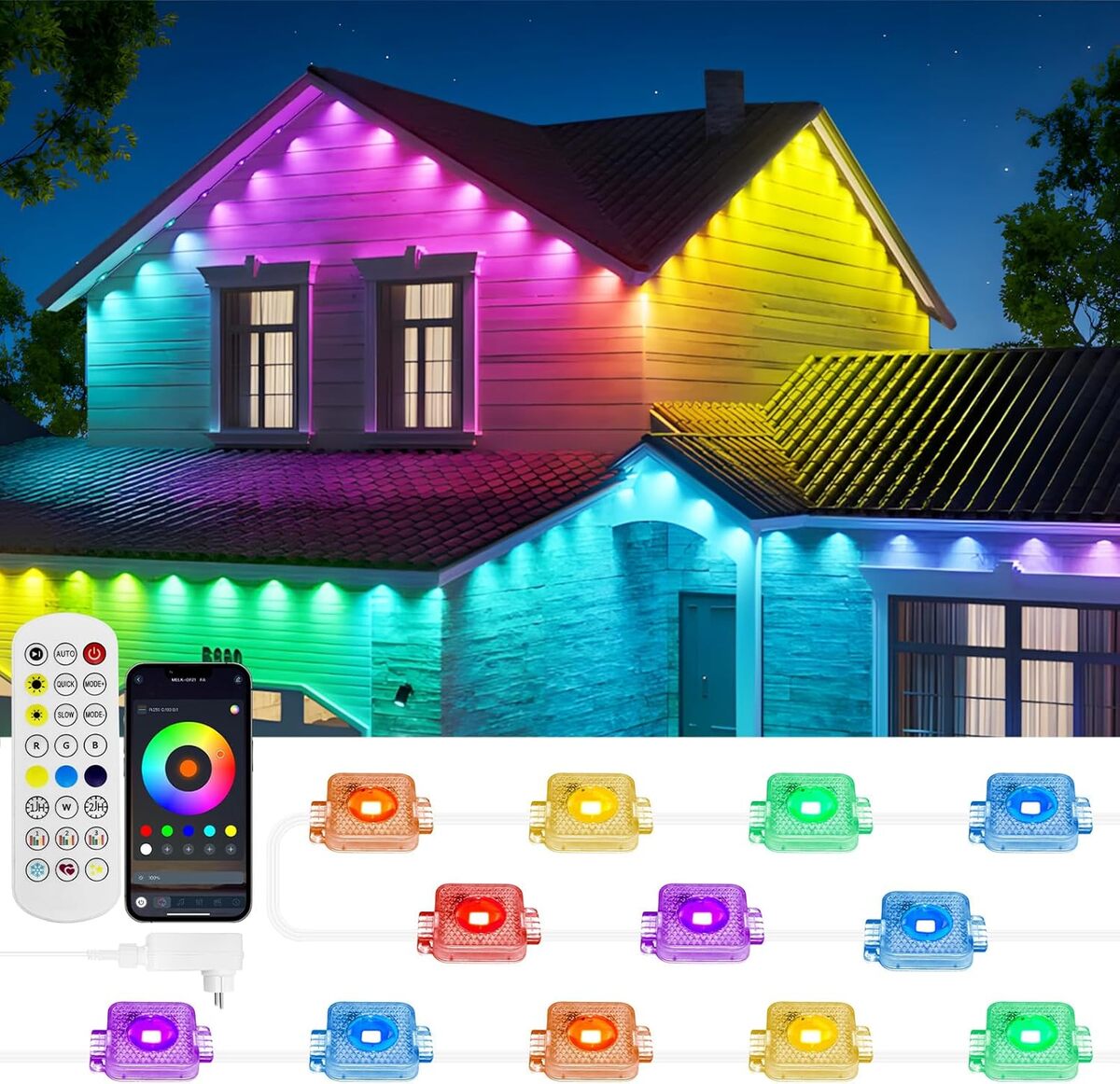 Test lumières intelligentes RGBICW 30M : l'éclat parfait pour vos fêtes