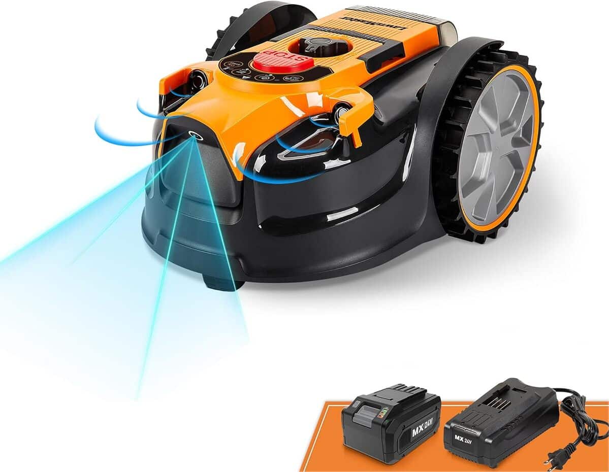 Test de la tondeuse robot Lawnmaster OcuMow™ : sans fil et performante