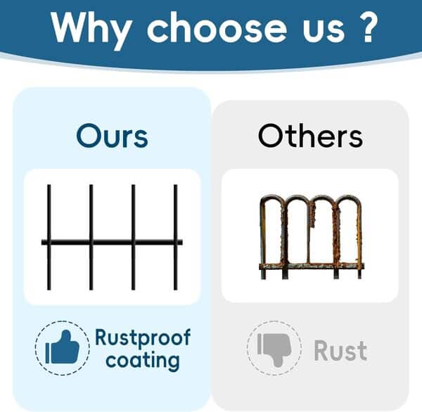 Clôture de jardin 101 cm H x 71 cm L | 9 panneaux + 1 porte | Clôture pour animaux de compagnie en métal antirouille pour extérieur, panneau de clôture de jardin pour bordure de cour, patio