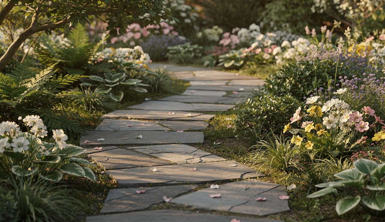 Pas japonais en ardoise : l'élégance brute pour votre jardin