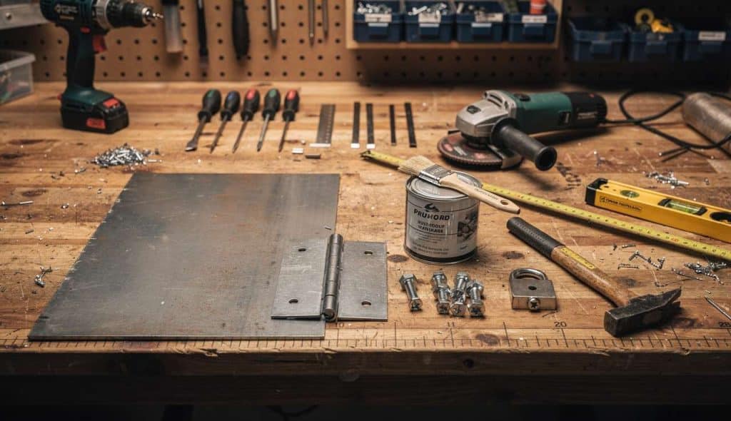 Comment construire un portillon en tôle et plaques d'acier ?
