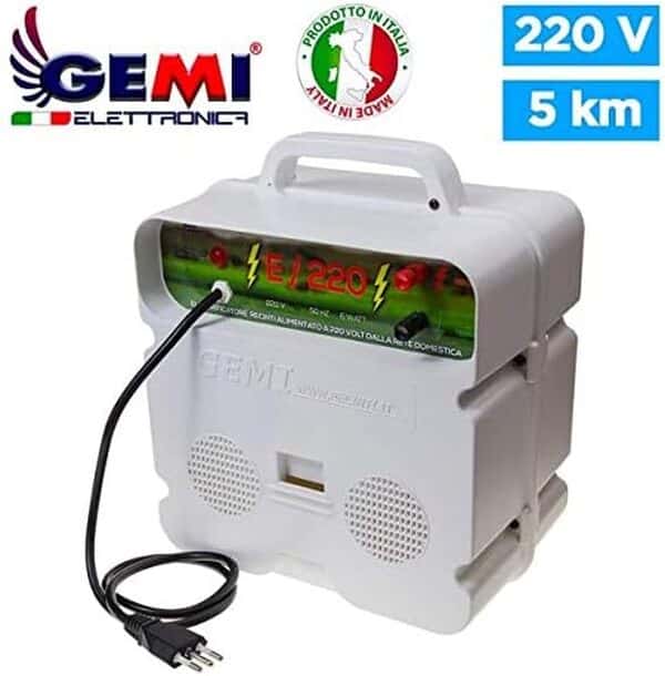 Gemi Kit Clôture Électrique Professionnel avec Électrificateur 220V + Fil 500m 6mm² + 100 Isolateurs pour Piquets Fer