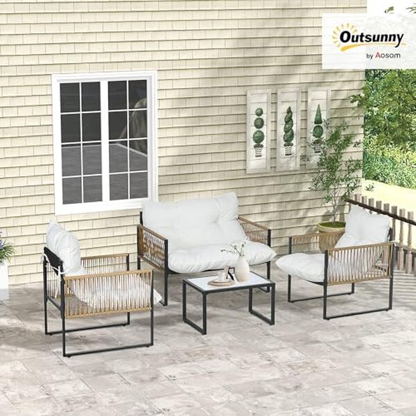 Découvrez notre test complet du salon de jardin Outsunny : ensemble 4 pièces en résine tressée pour une terrasse élégante et confortable.