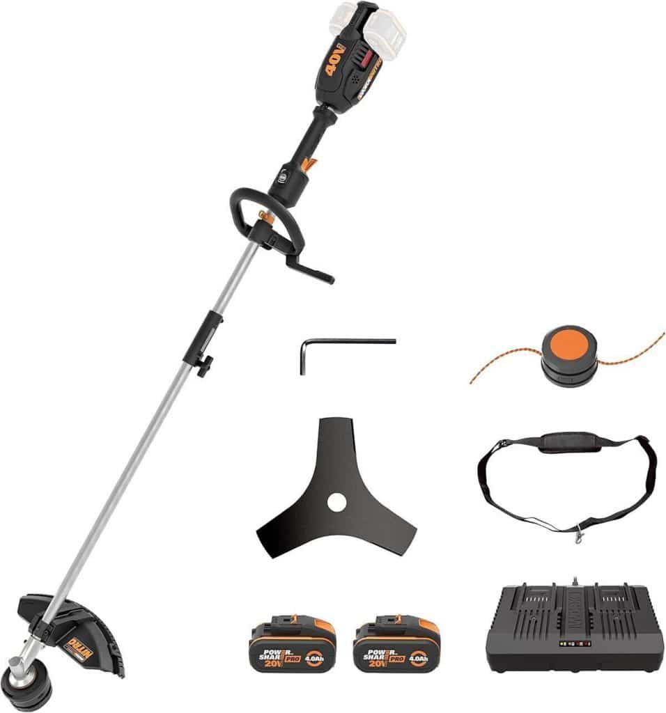 Test de la débroussailleuse sans fil Worx Nitro 40v WG186E.1 : puissance et polyvalence
