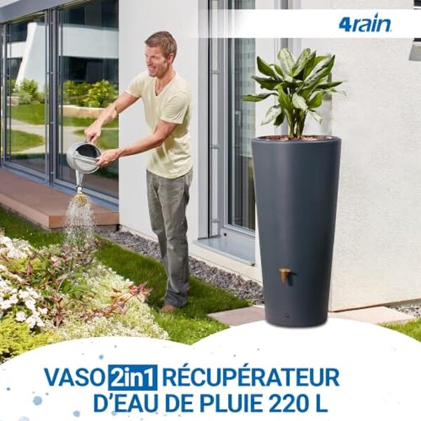 Découvrez notre test détaillé du réservoir Vaso 2en1 220 L de 4rain : efficacité, design et avantages pour votre récupération d'eau
