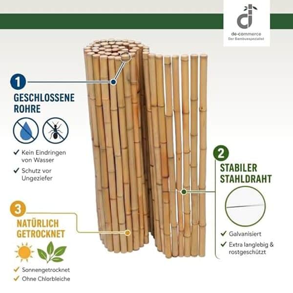 Découvrez notre test complet de la clôture bambou DE-COmmerce : une solution idéale pour protéger et embellir votre jardin avec style et naturel.