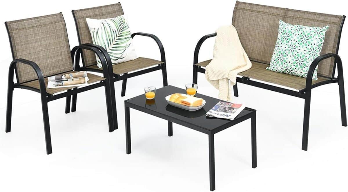 Test : mobilier de jardin KOMFOTTEU 4 pièces