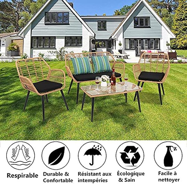 Découvrez notre avis détaillé sur l'ensemble de jardin CU ALightUp en résine tressée : qualité, confort et durabilité pour votre terrasse.