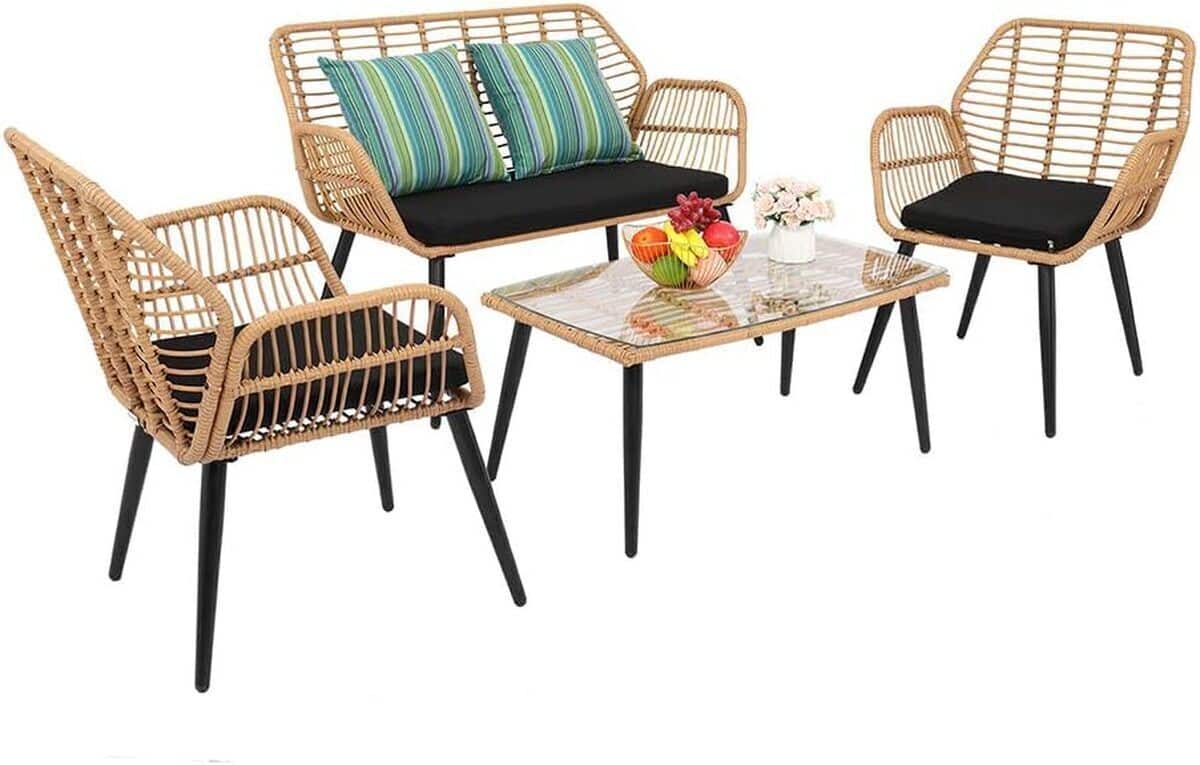 Avis sur l'ensemble de jardin CU ALightUp en résine tressée