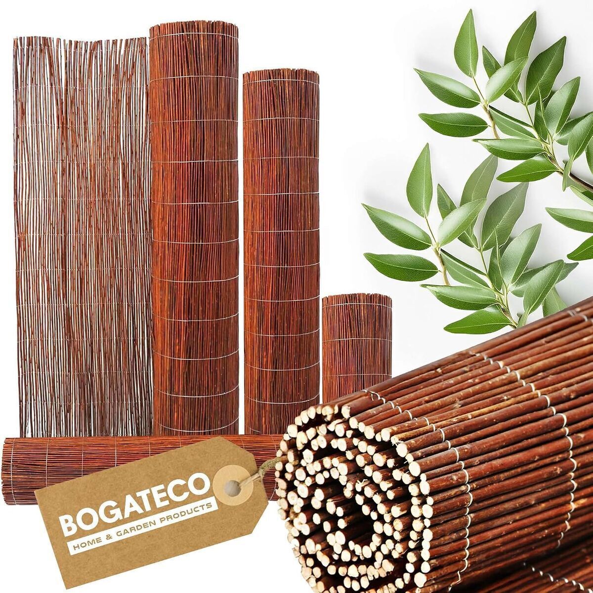 Test BOGATECO canisse en osier 160x500cm : protection brise-vue efficace