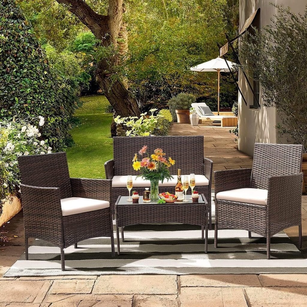 Test de l'ensemble salon JINPALAY 4 pièces en résine