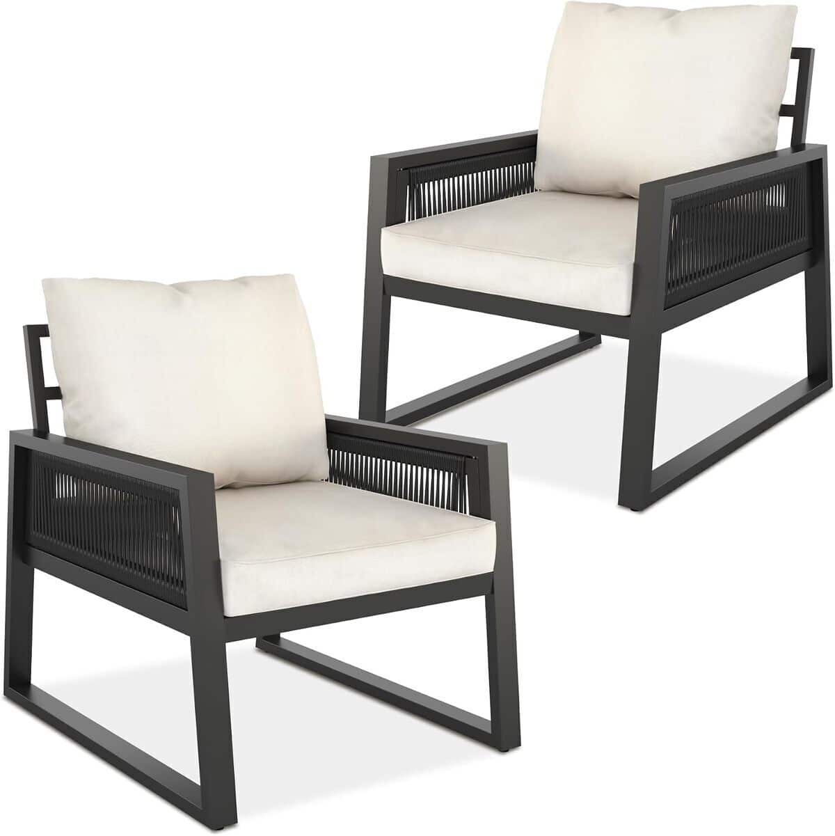 Test : fauteuils de jardin TecTake avec coussins épais